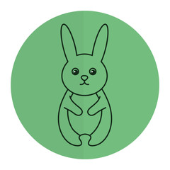 cute and tender rabbit vector illustration design