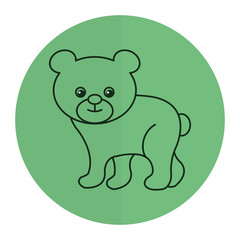 cute and tender bear vector illustration design