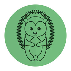 cute and tender Porcupine vector illustration design