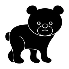 cute and tender bear vector illustration design