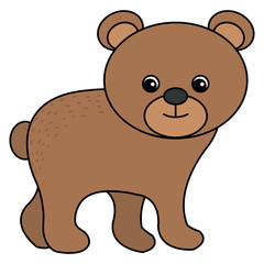 cute and tender bear vector illustration design