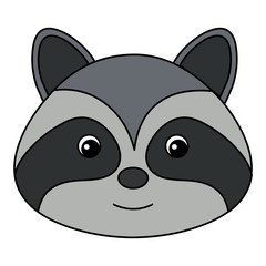 cute and tender raccoon vector illustration design