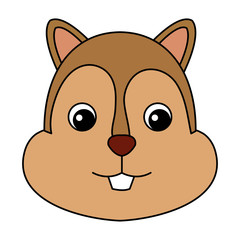 cute and tender chipmunk vector illustration design