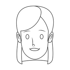 portrait woman young female cartoon people