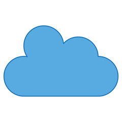 cloud silhouette isolated icon vector illustration design