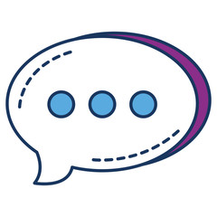 speech bubble message icon vector illustration design