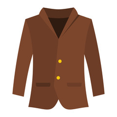 Frock coat fashion clothes for modern man. Flat icon for web vector illustration