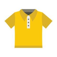 Polo shirt fashion clothes for modern man. Flat icon for web vector illustration