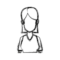 portrait woman young female cartoon people