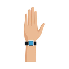 hand man wear smartwatch wearable technology