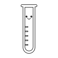 tube test kawaii character vector illustration design