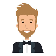 elegant husband avatar character vector illustration design