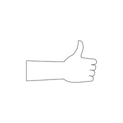 hand with thumb up like ok gesture icon