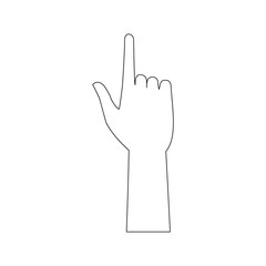 hand pointing finger up index gesture icon