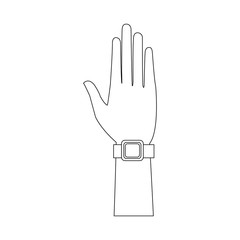 hand man wear smartwatch wearable technology