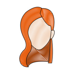 profile woman young head avatar people