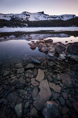 Winter Mountain Lake Reflections