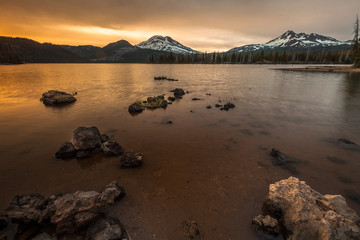 Sparks Lake Sunset Oregon