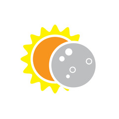 Total Solar Eclipse Icon on August 8, 2017