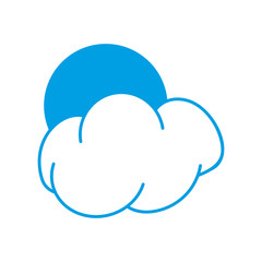 cloud and sun icon