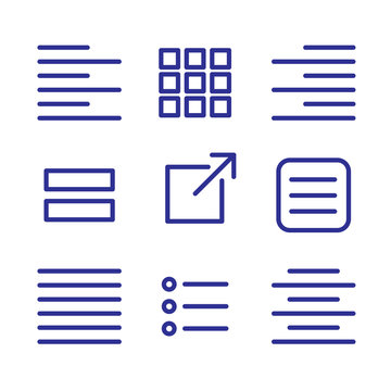 Justified type icon set - left justified, right justified, full, and centered  and UI UX icons