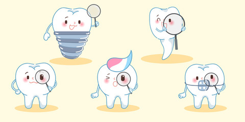 cute cartoon take magnifying