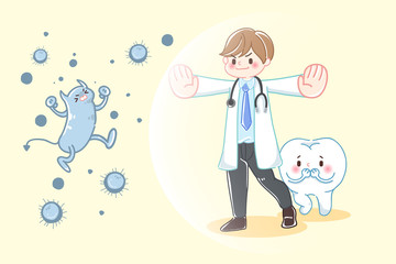 woman dentist protect tooth