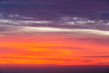 sunset glow sky