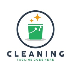 Cleaning Lady Service Woman Maid Logo Template