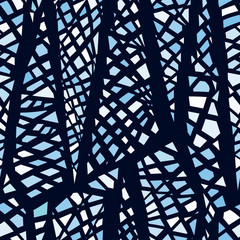 Abstract chaotic elements seamless pattern.