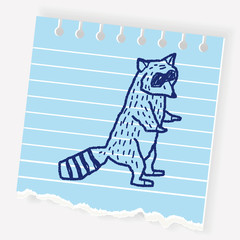 raccoon doodle