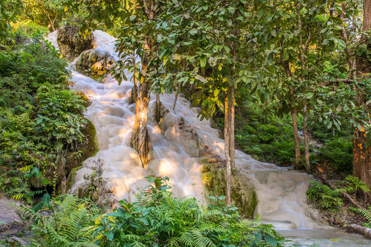 Fototapeta Namtok Bua Tong (Sticky waterfall) in Northern Thailand