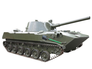 Russian green infantry fighting vehicle isolated