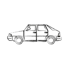 coupe car automobile transport motor wheel vector illustration