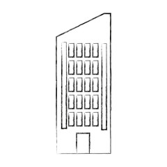 building residential or business facade architecture vector illustration