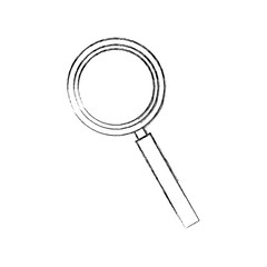 magnifier find zoom discovery research icon vector illustration