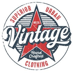 Vintage Urban Clothing - Tee Design For Print