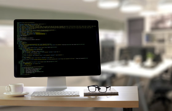 Developer Team Working Laptop Computer Mobile Application Softwareand Web Design Online Technology Content script to display