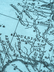 古地図　アメリカ南部