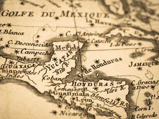 古地図　中央アメリカ