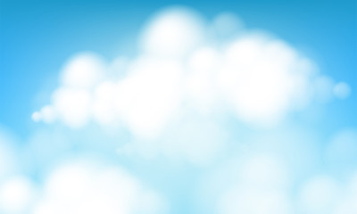 Cloud on blue sky background, vector illustration.