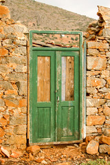 A green door