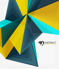 3d triangle polygonal abstract vector