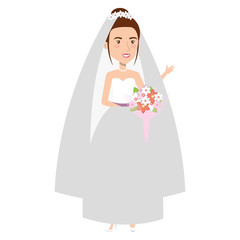 cute wife avatar character vector illustration design