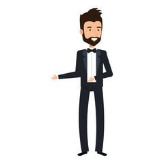 elegant husband avatar character vector illustration design