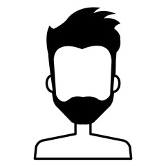 young man model shirtless avatar character vector illustration design
