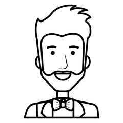 elegant husband avatar character vector illustration design