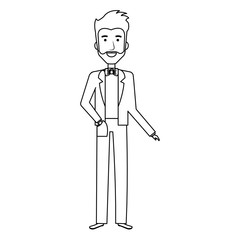 elegant husband avatar character vector illustration design