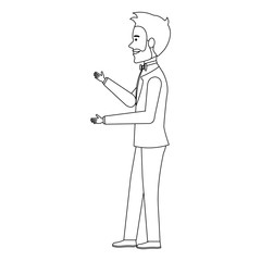 elegant husband avatar character vector illustration design