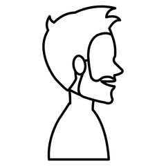 young man model shirtless avatar character vector illustration design